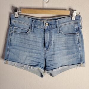 Hollister Light Wash High Rise Denim Jean Cut off shorts  Great Condition